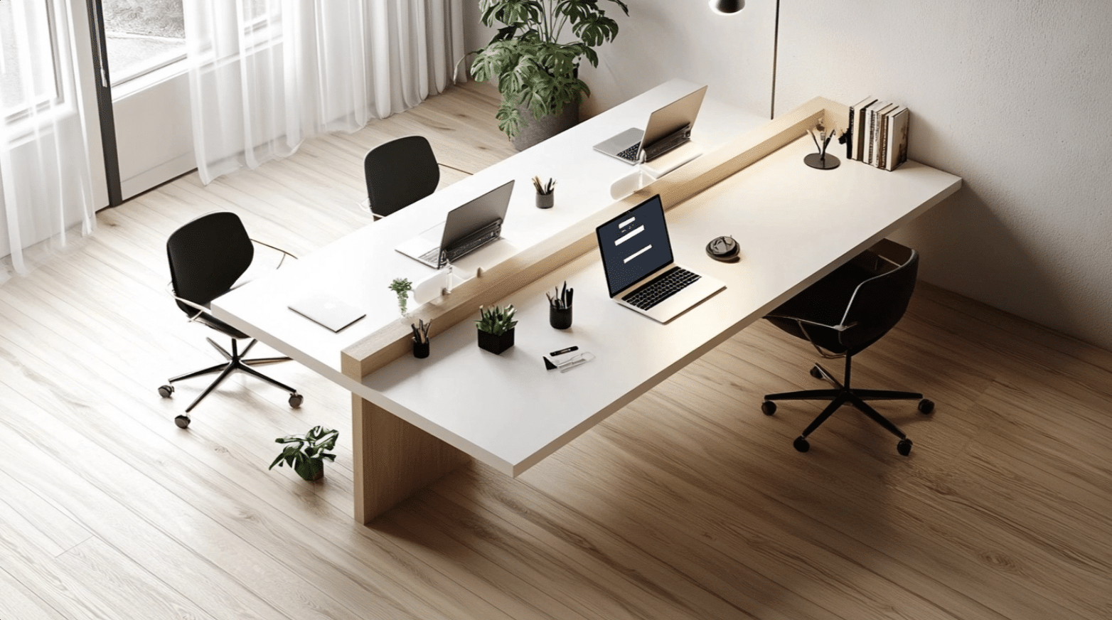 Maximize Your Shared Office Clever Double Desk Layout Ideas for Small Spaces