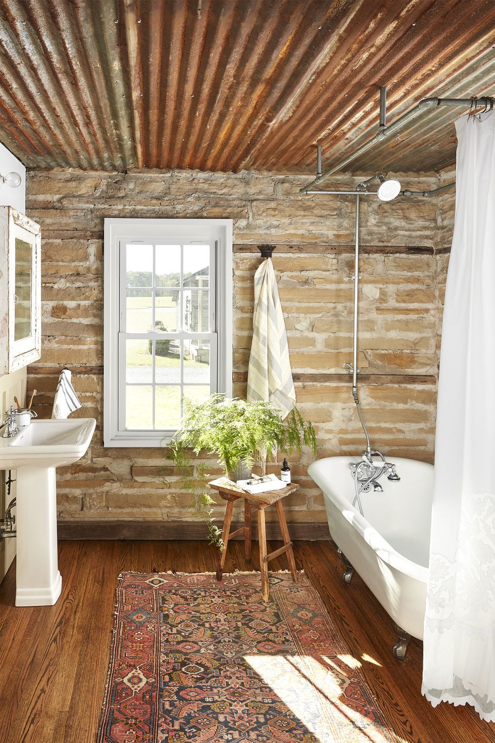 Small Farmhouse Bathroom, Clever Floor Tile Ideas to Maximize Style & Space [2025]