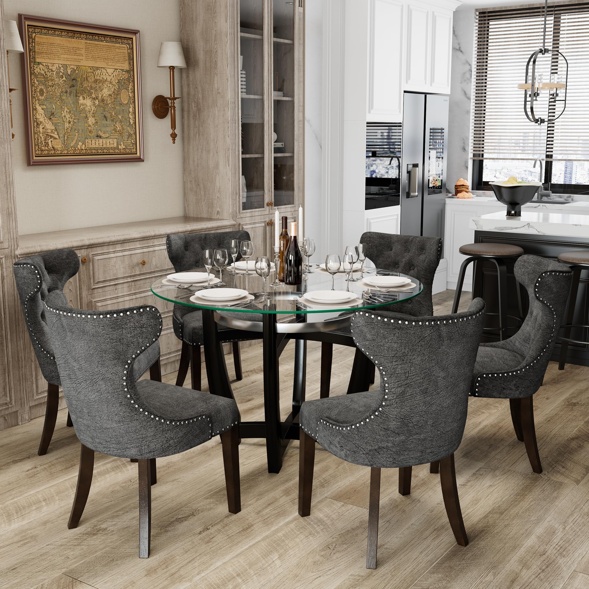 Glass Dining Table and Chair, Elegant Designs for Small Spaces