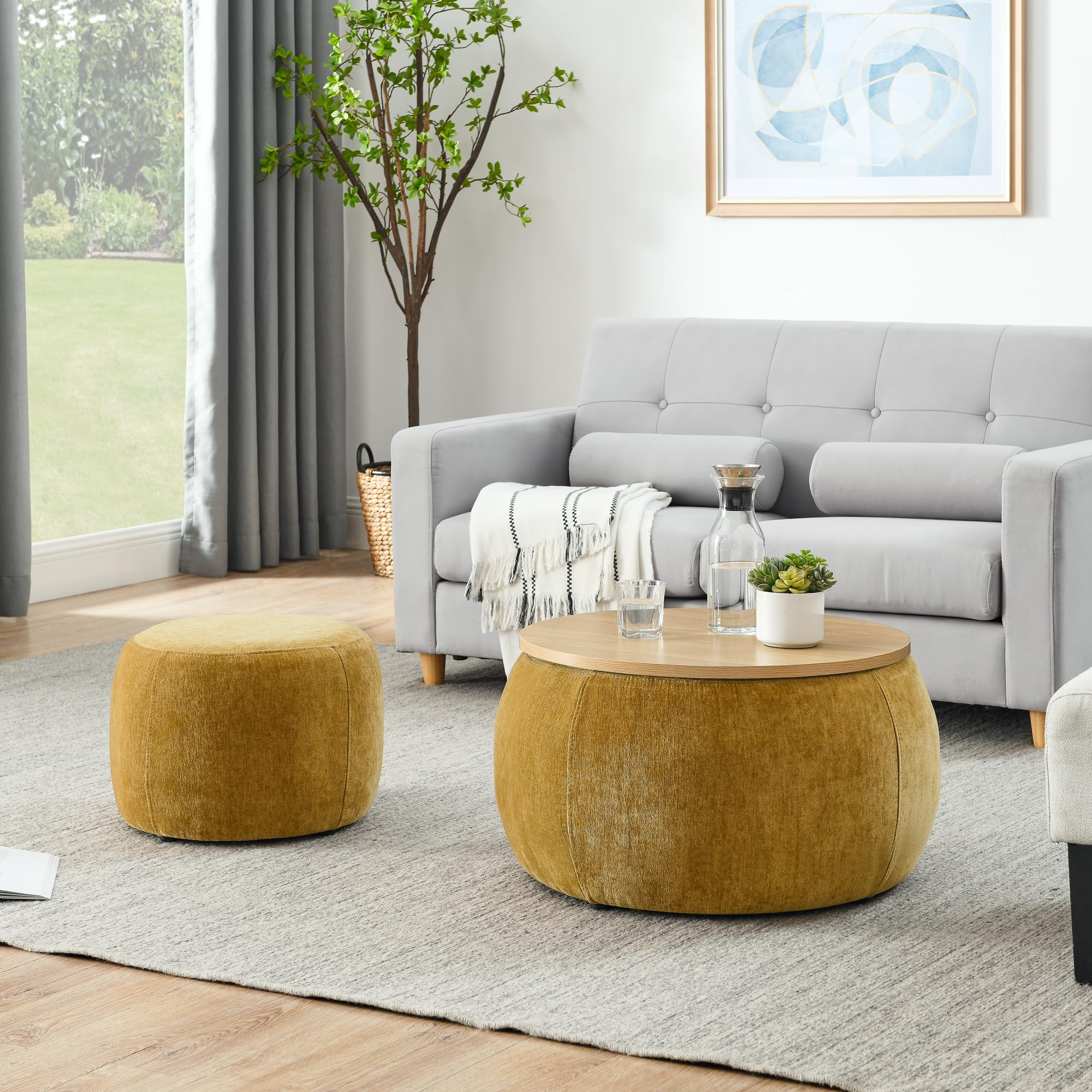 Round Ottoman Table, Versatile & Space-Saving Furniture Ideas