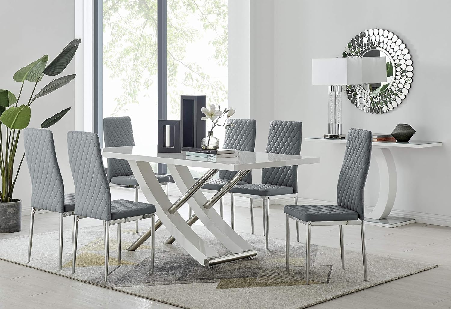 Space-Saving Dining Table and 6 Chair Sets for Small Homes & Apartments
