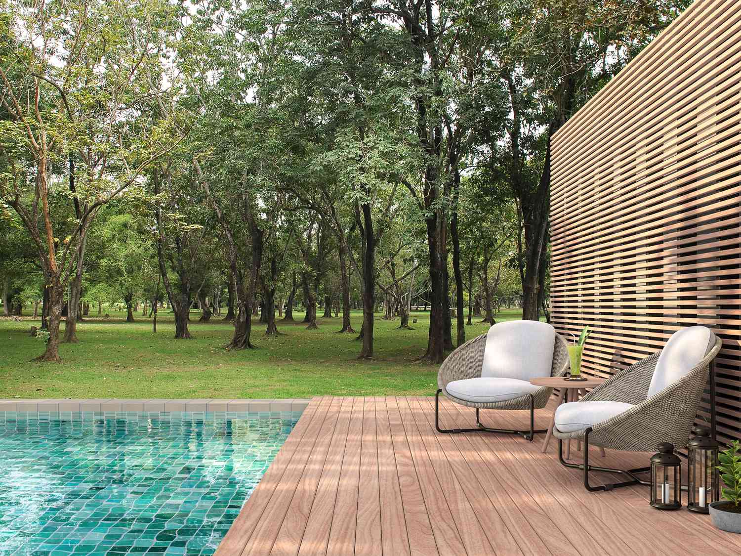 Outdoor Pool Wall Decor. Unique & Trendy Designs for 2025
