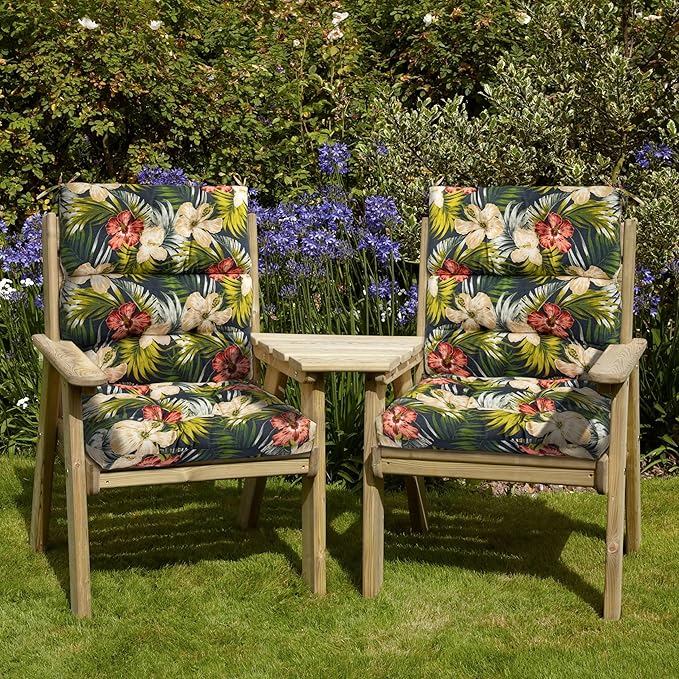 Premium Outdoor Patio High Back Chair Cushions – Fade & Mold Resistant