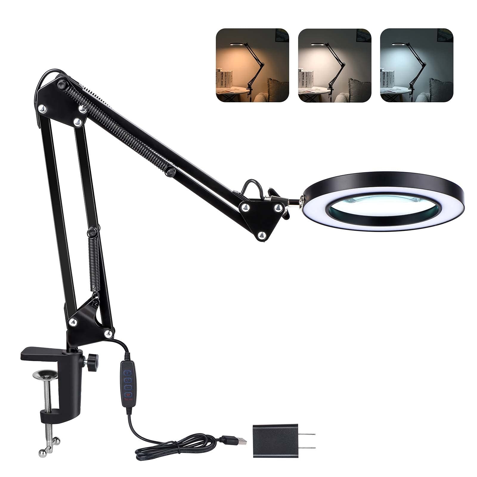 Swing Arm Magnifying Light with LED – Ultimate Tool for Detail Work