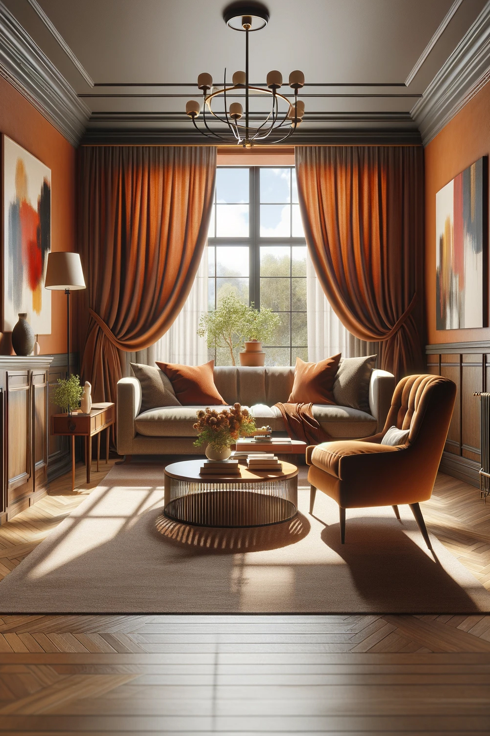 10 Best Curtain Colors For Orange Living Room Walls for How to Style Your Living Room with Warm and Inviting Orange Curtains