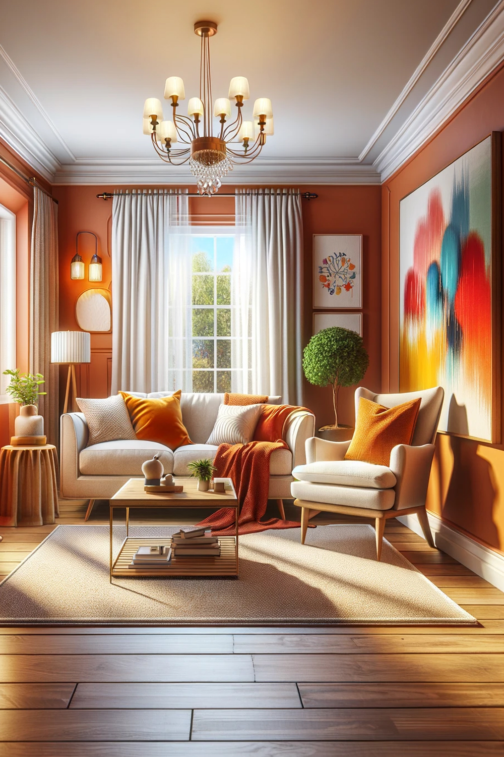 10 Best Curtain Colors For Orange Living Room Walls for How to Style Your Living Room with Warm and Inviting Orange Curtains