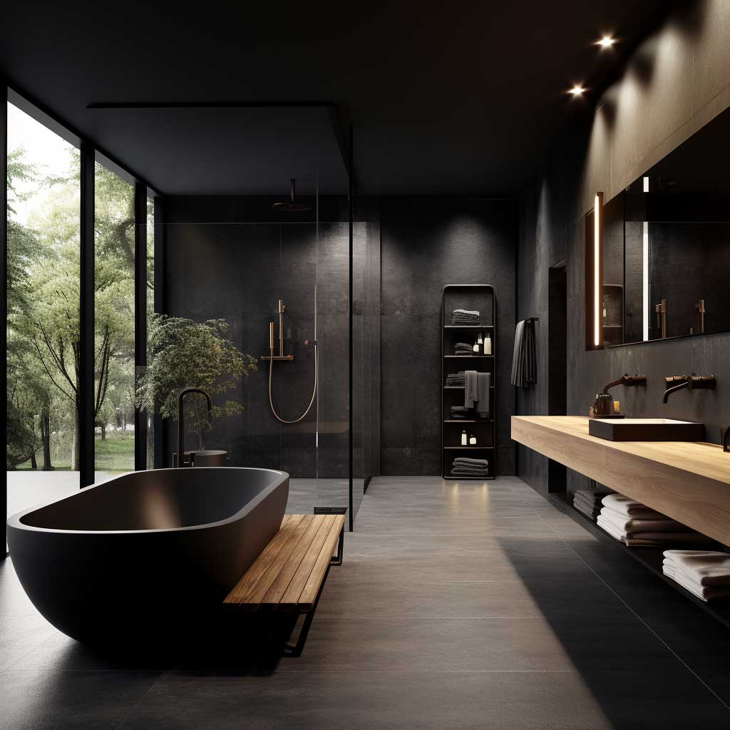 10+ Ideas For Creating A Luxury Modern Black Bathroom To Impress • Artfasad in Unlocking the Secrets to a Sophisticated Dark Bathroom Oasis
