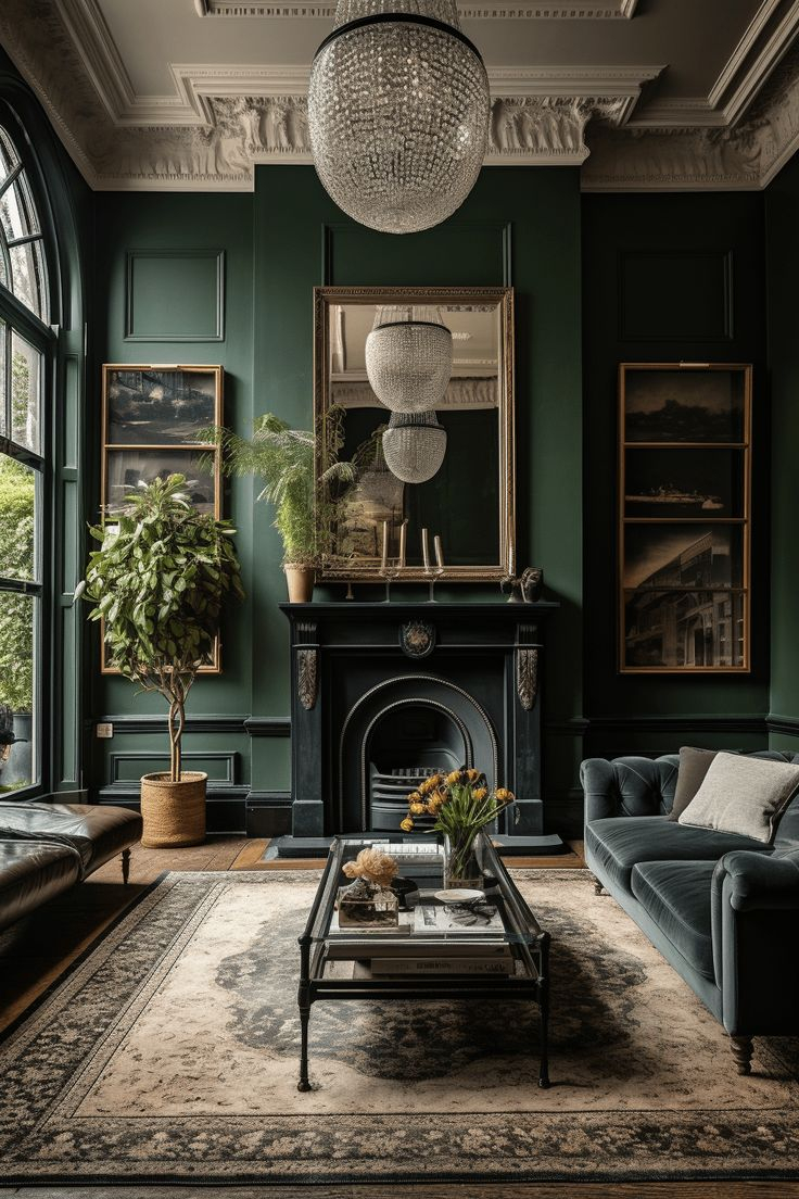 Unveiling the Secrets to a Stunning Dark Green Living Room Aesthetic