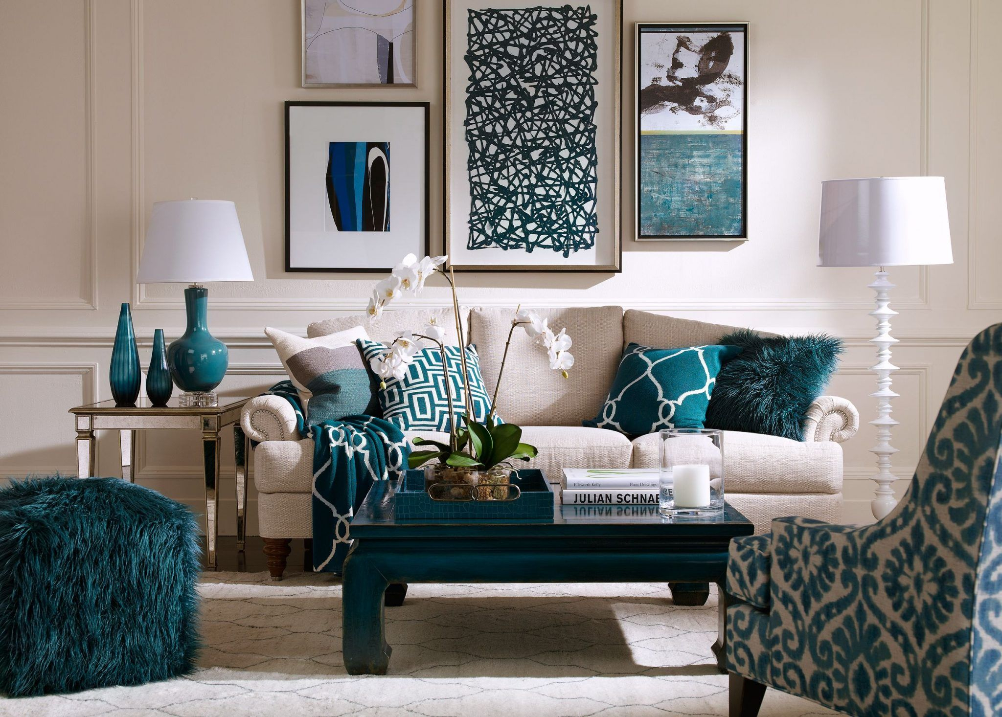 The Art of Styling with Dark Teal for an Elegant Living Area