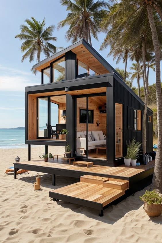 10+ Tiny Beach House Designs - Coastal Minimalism In 2024 in Small Beach House Design Ideas