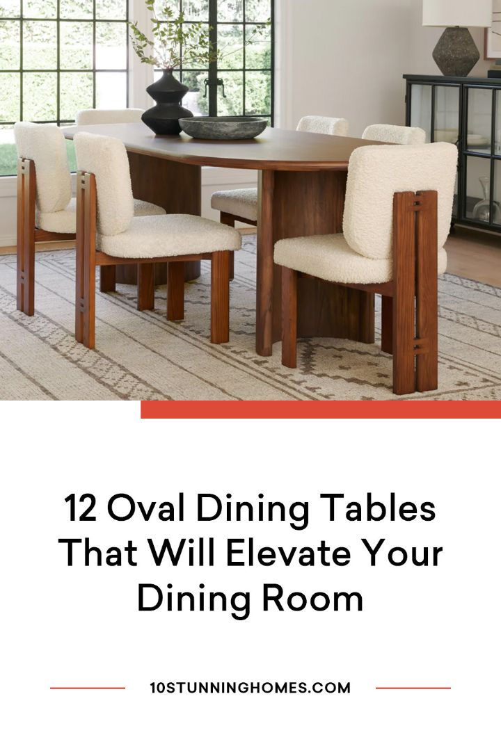 12 Oval Dining Tables That Will Elevate Your Dining Room | 10 Stunning ... inside Finding the Perfect Oval Dining Room Table for Your Family of Eight