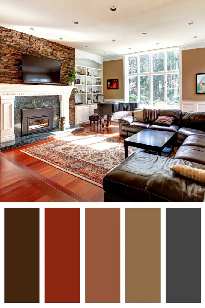 14 Living Room Color Schemes With Brown Leather Furniture in Beyond Beige Discovering the Richness of Red Brown Living Spaces