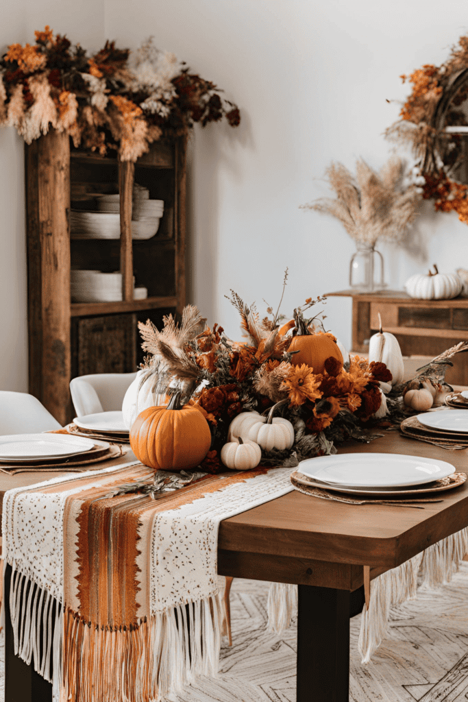 14 Stylish Fall Table Runner Options To Elevate Your Dining Space - My ... with