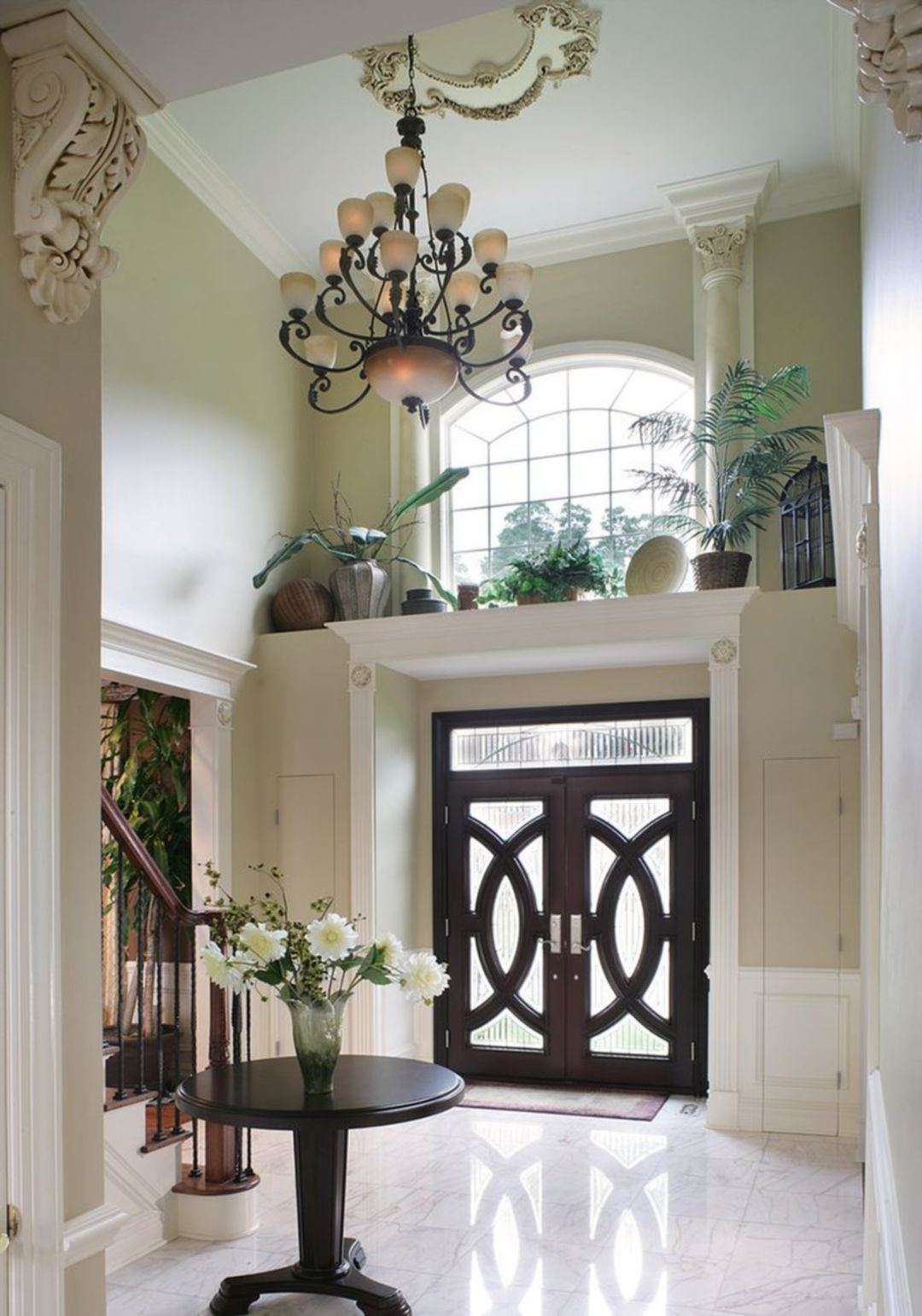 15+ Beautiful Front Door Entryway Decorating Ideas | Ledge Decor, Home ... pertaining to Front Entrance Interior Design Ideas