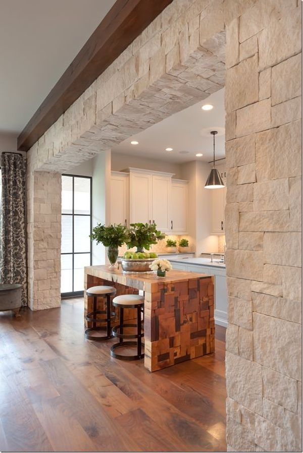 15 Elegant Stone Wall Interior Designs - Decoratoo | Stone Wall ... within