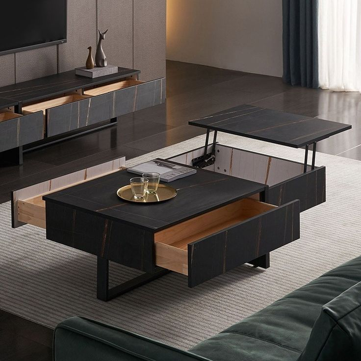 15 Photos Black Wood Storage Coffee Tables inside Dark Wood Coffee Tables With Storage