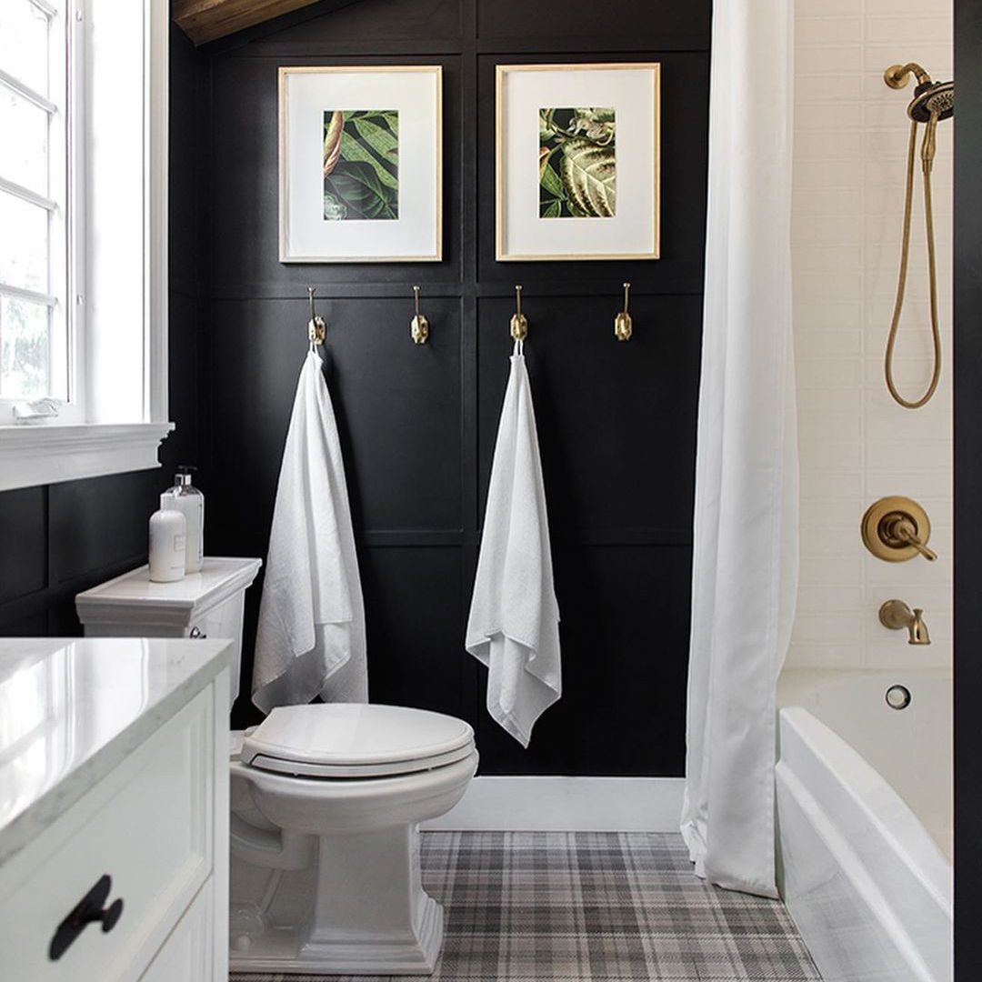 Transform Your Bathroom with Sophisticated Black Accents