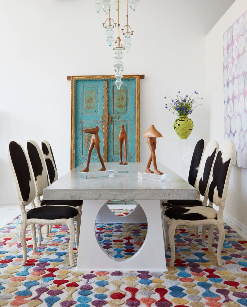 17 Outstanding Eclectic Dining Room Designs You'll Love - Style Motivation with Expert Tips for Choosing a Dining Room Table Color You'll Love