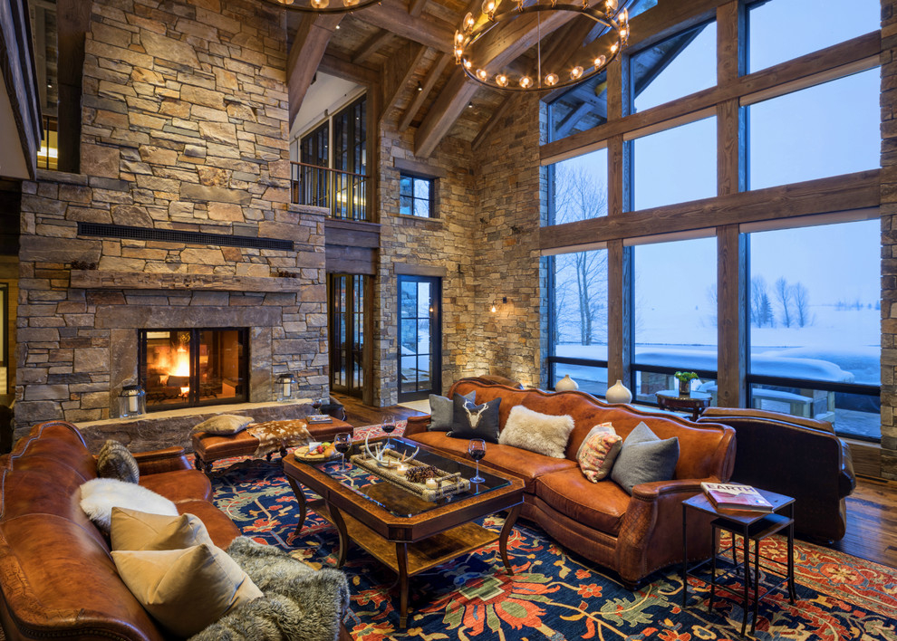 17 Stunning Rustic Living Room Interior Designs For Your Mountain Cabin regarding