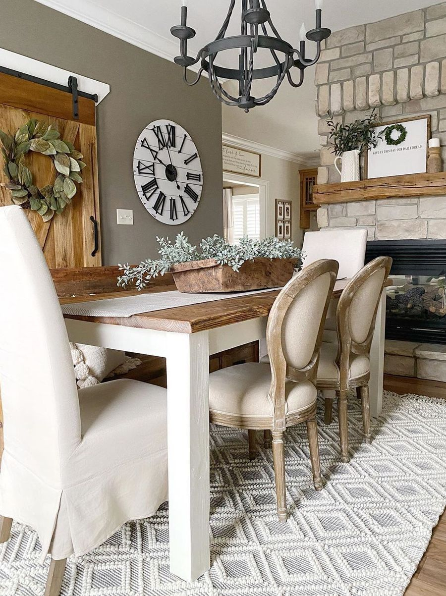 18 Rustic Farmhouse Dining Room Design Ideas For A Cozy Mealtime with