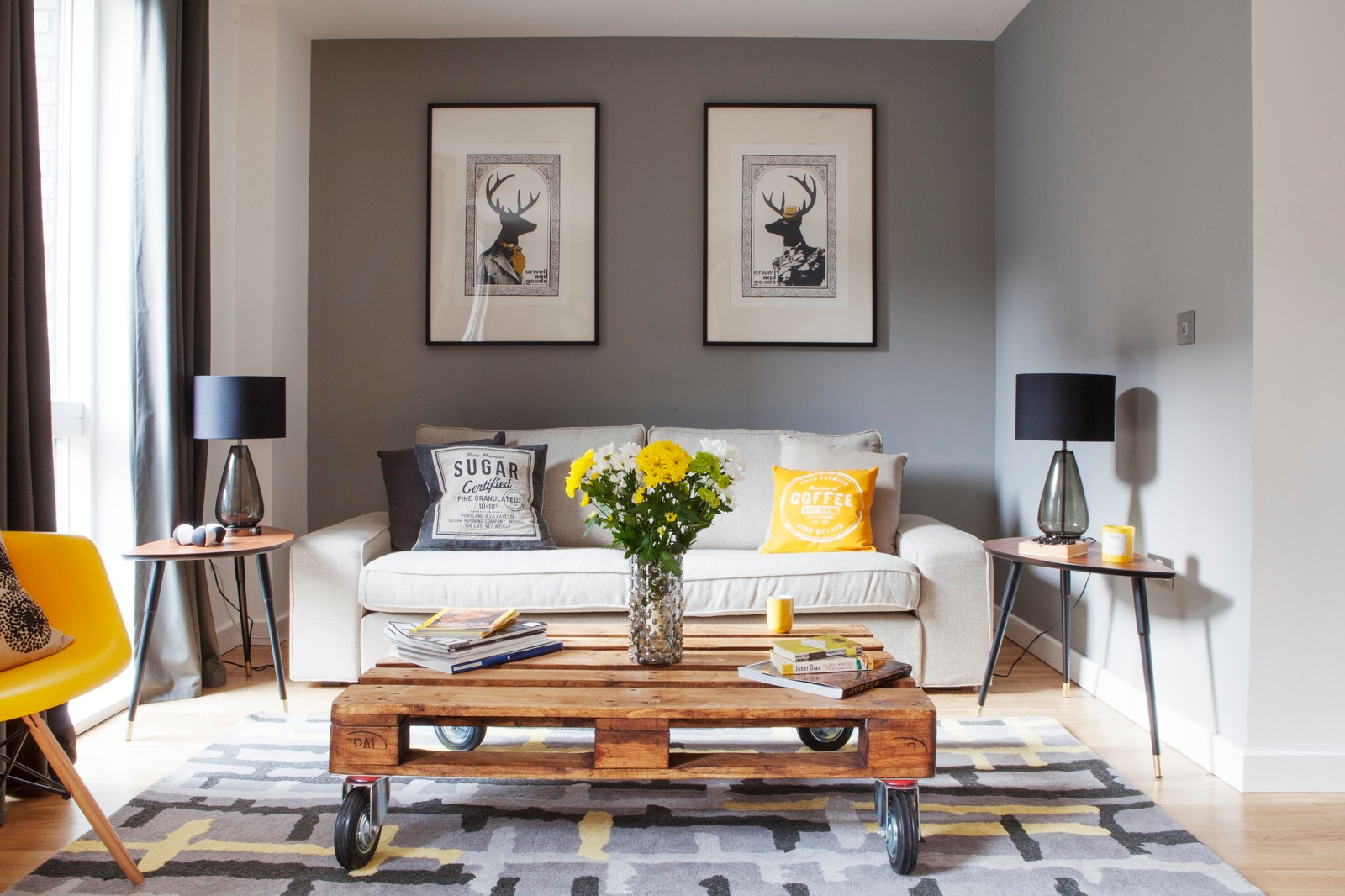 19 Most Practical Grey And Mustard Living Room Inspirations For Your ... throughout