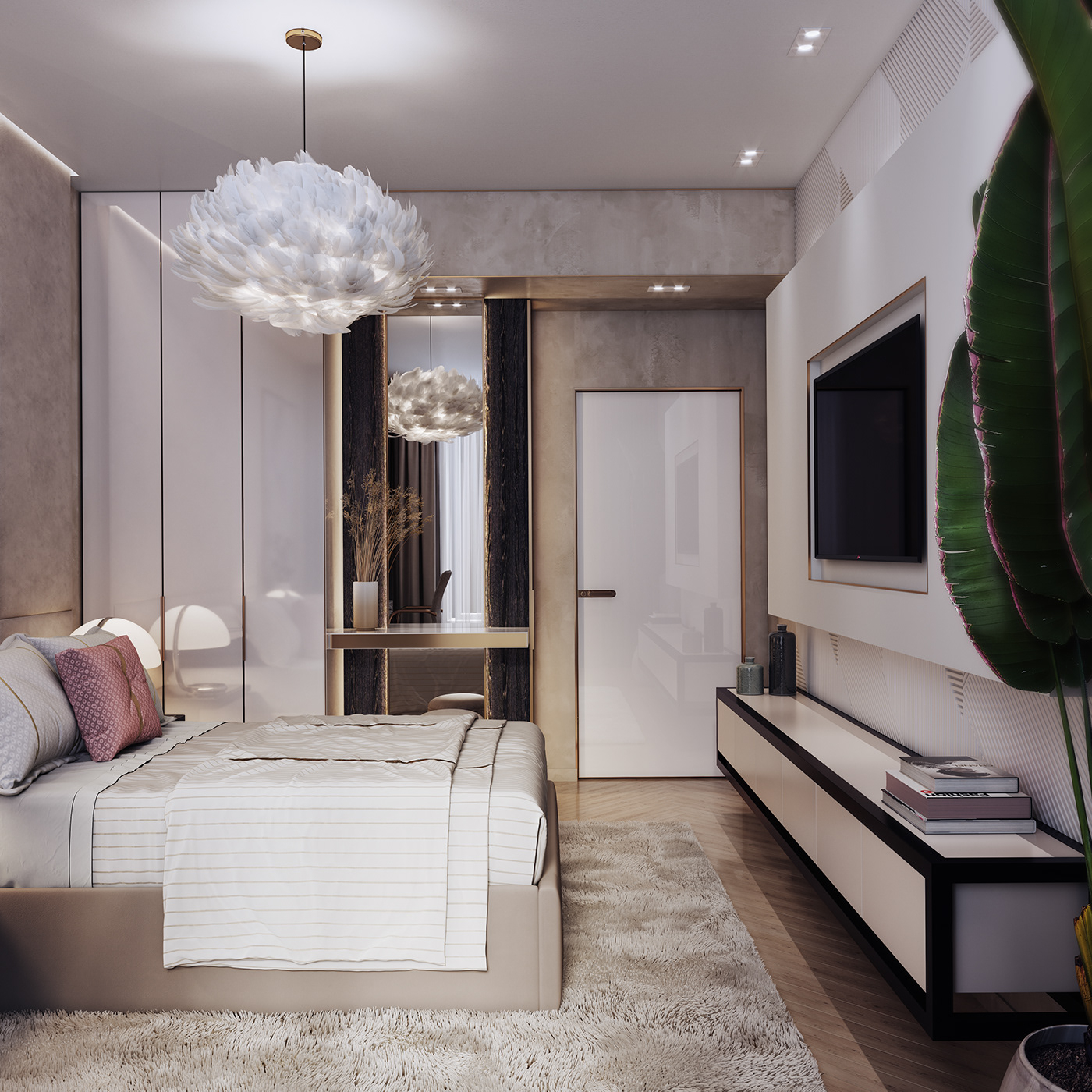 2 Bedroom Apartment Interior Design On Behance for Transform Your Two-Bedroom Living Space on Any Budget
