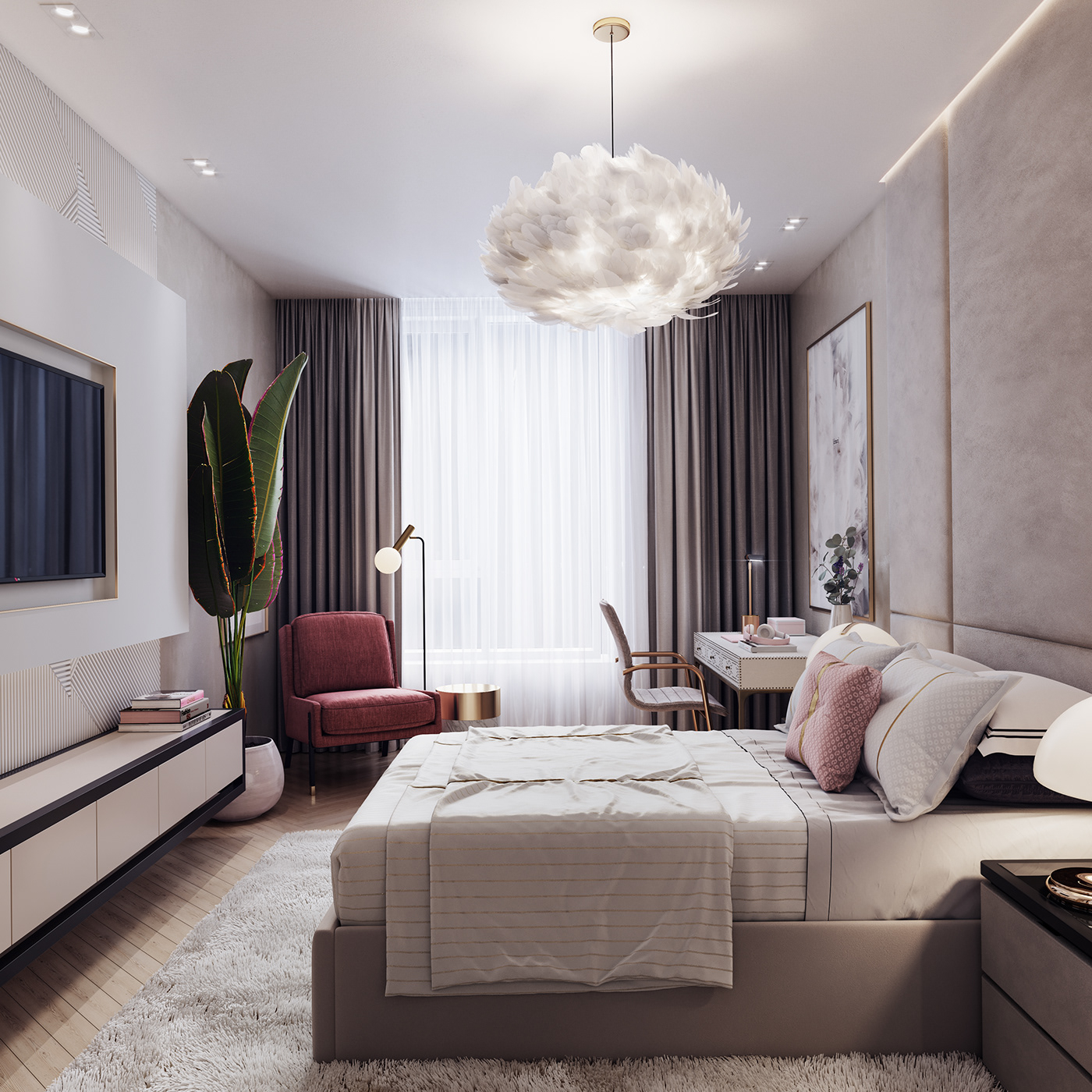 2 Bedroom Apartment Interior Design On Behance pertaining to Transform Your Two-Bedroom Living Space on Any Budget