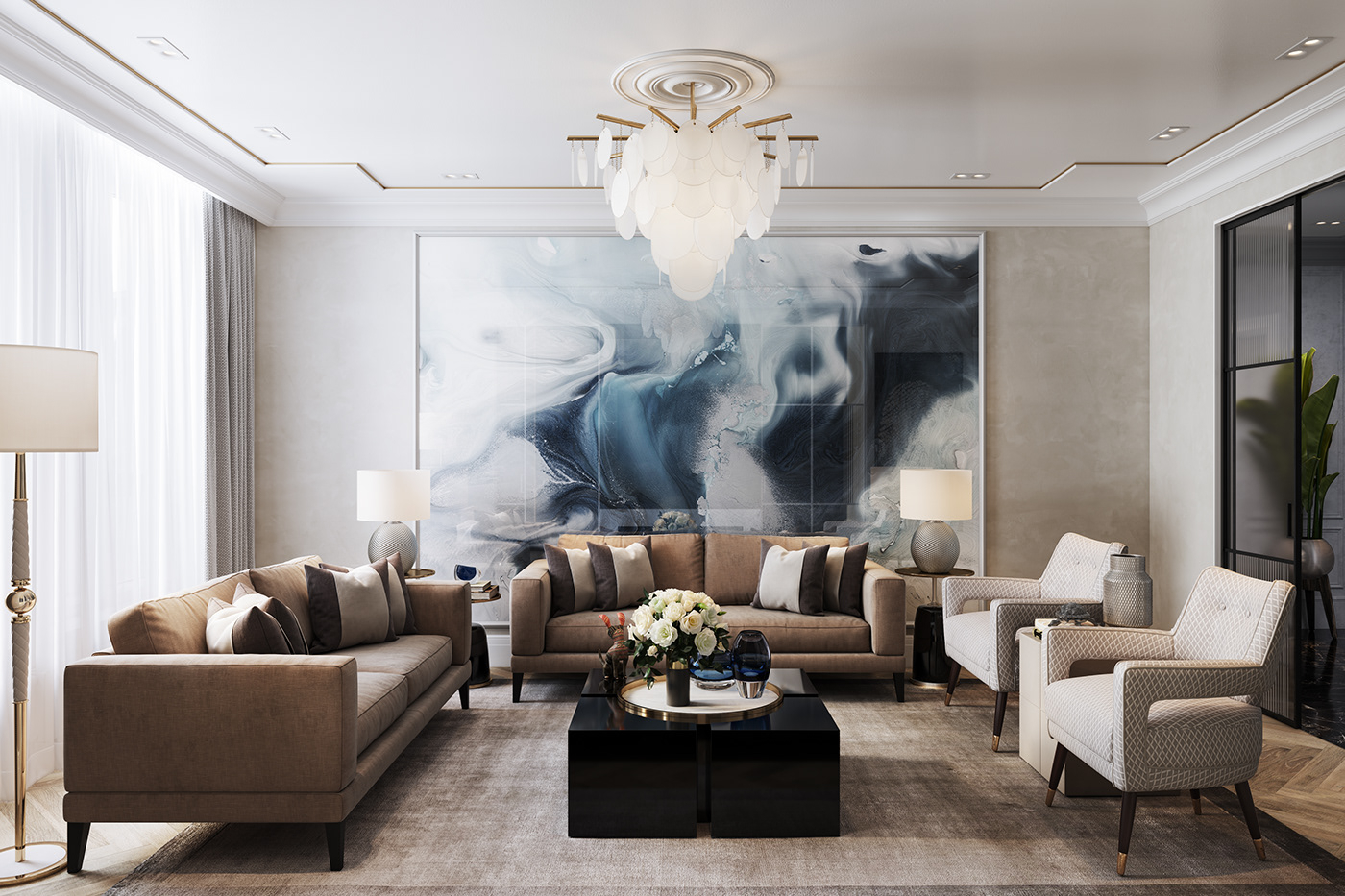 2 Bedroom Apartment Interior Design On Behance throughout Transform Your Two-Bedroom Living Space on Any Budget