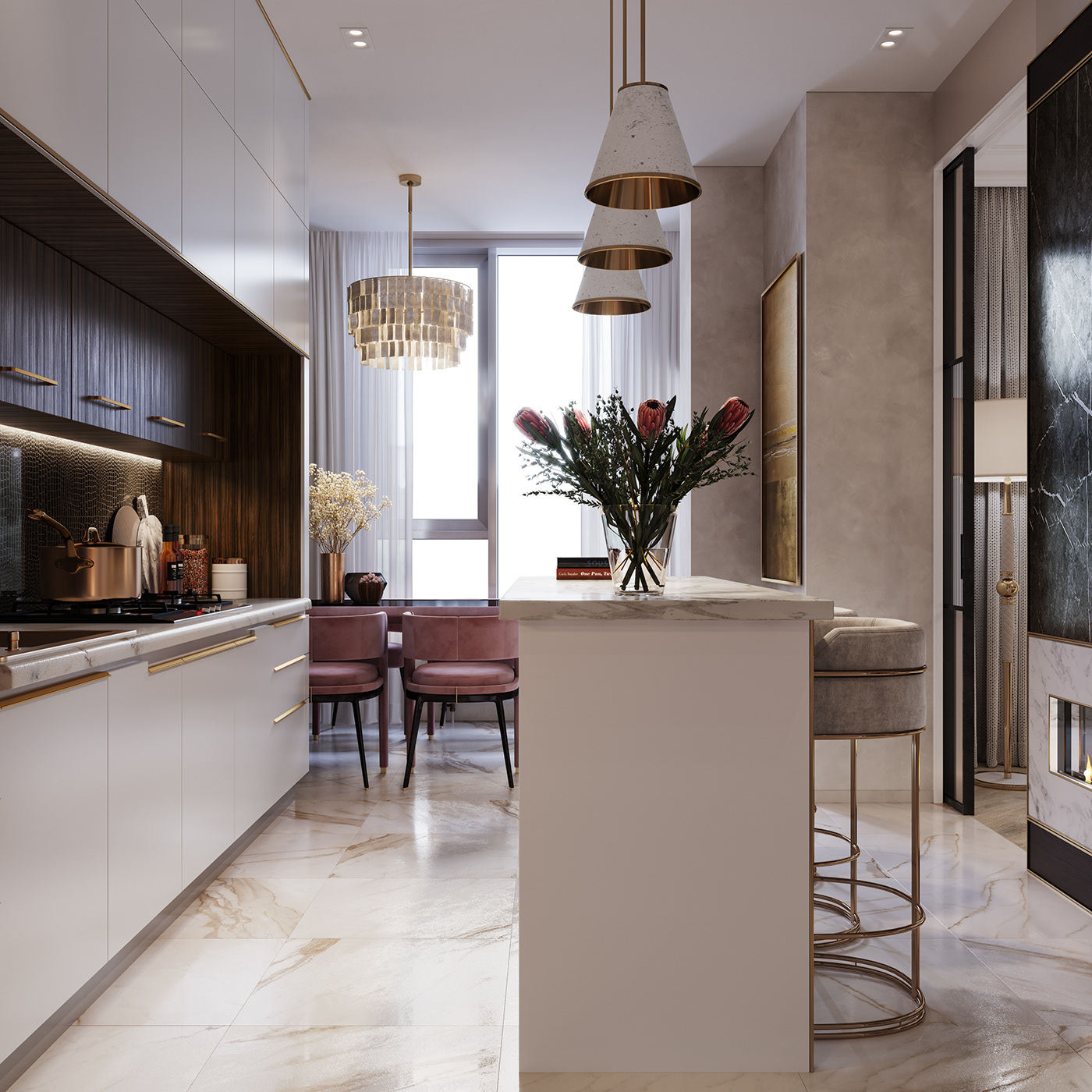 2 Bedroom Apartment Interior Design On Behance with regard to Transform Your Two-Bedroom Living Space on Any Budget