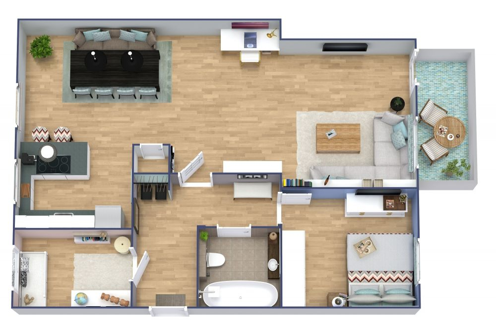 2 Bedroom Apartment Plan Examples throughout Creating a Beautiful and Practical Two-Bedroom Layout