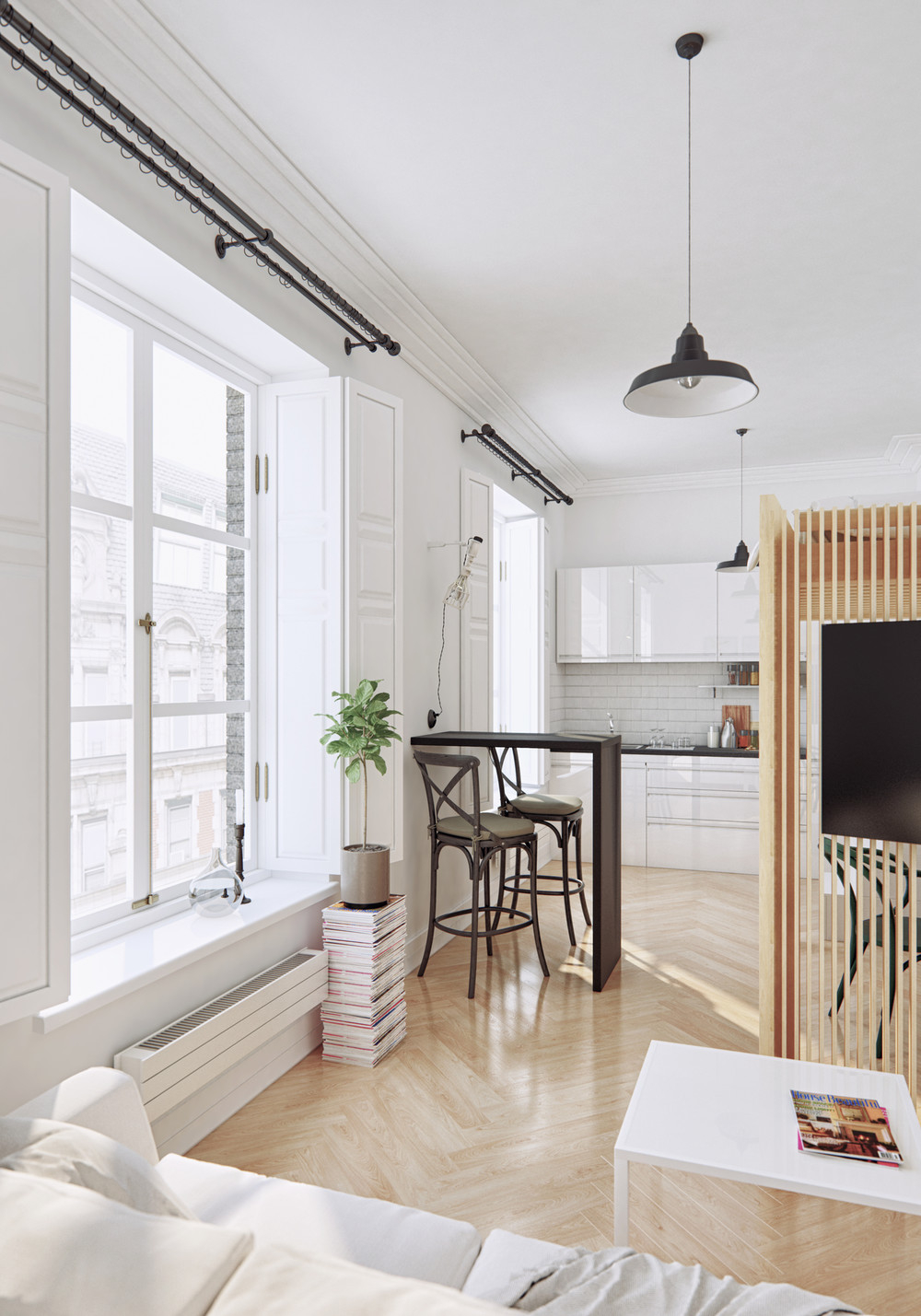 2 Small Apartment With Modern Minimalist Interior Design - Roohome pertaining to