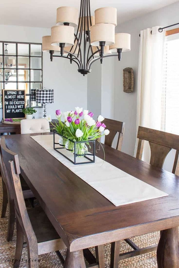 20+ Adorable Spring Centerpieces Ideas For Dining Room Decor In 2020 ... for Seasonal Dining Room Table Decor for Every Occasion