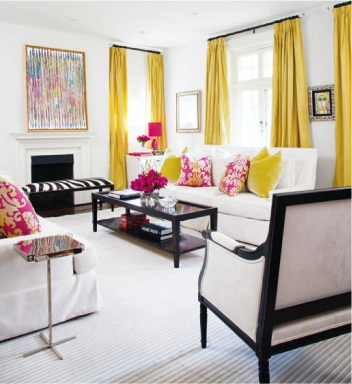 20 Chic Interior Designs With Yellow Curtains | House Interior, Home ... inside