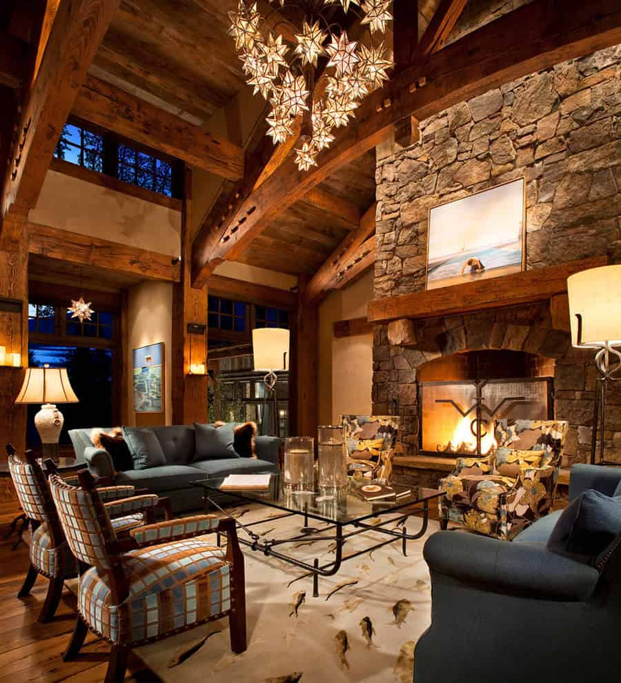 20 Cozy Rustic Living Room Designs To Ensure Your Comfort for Transforming Your Log Home Living Space into a Rustic Retreat