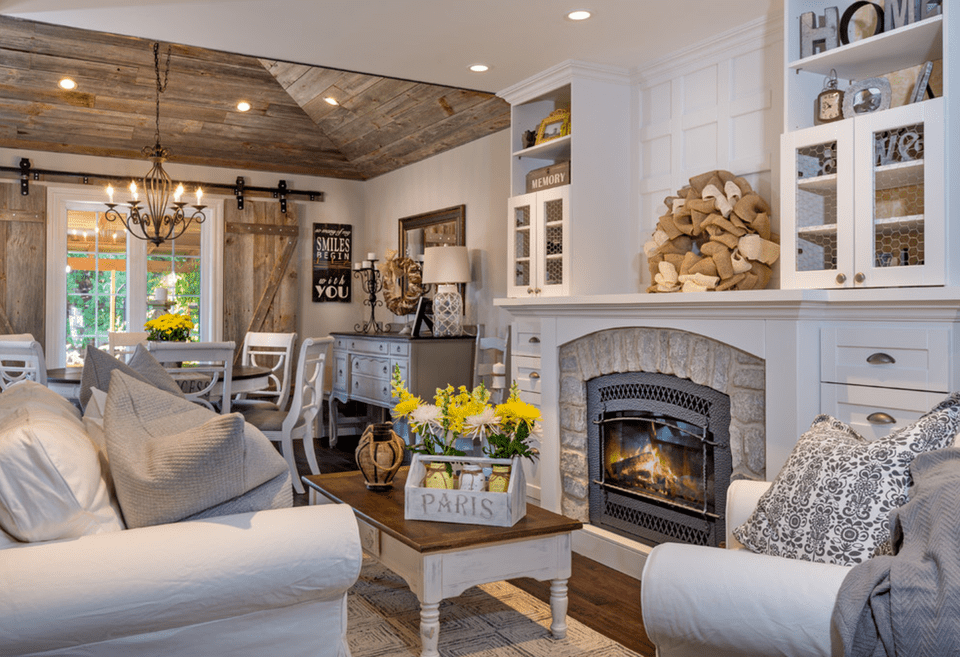 20+ Farmhouse Style Living Rooms for