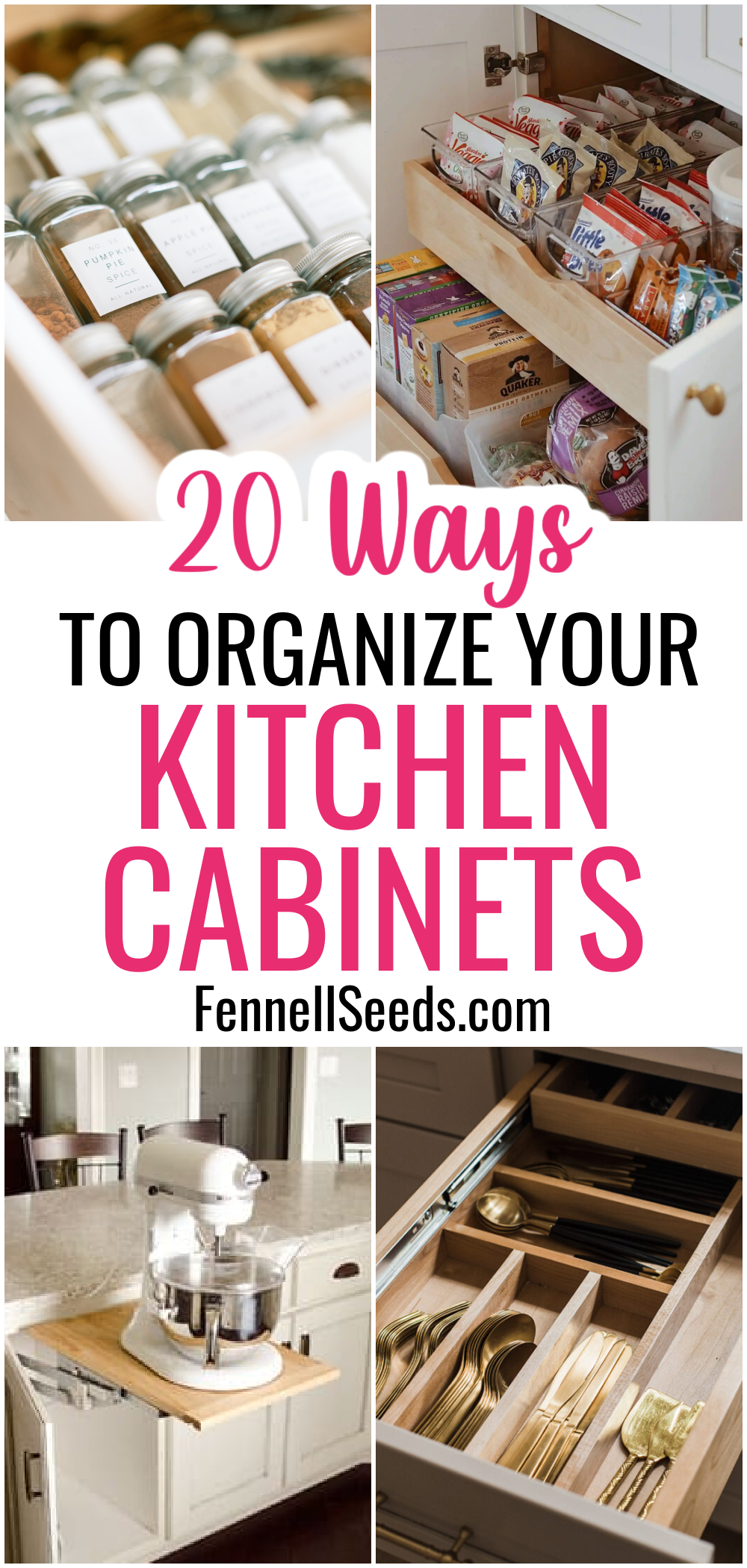 20 Genius Ways To Organize Your Kitchen Cabinets with