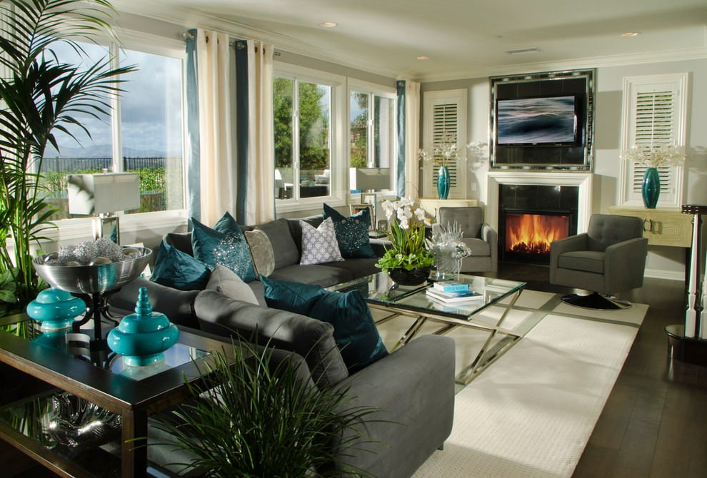 20 Gorgeous Examples Of A Teal Living Room throughout