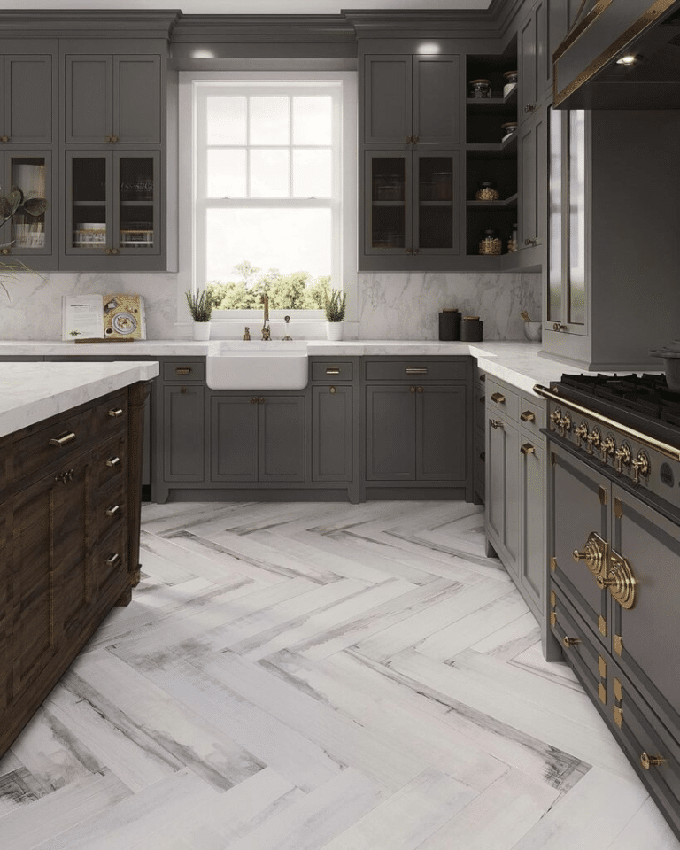 20+ Remarkable Kitchen Floor Tile Ideas To Elevate Your Kitchen’s Charm ... with Elevate Your Kitchen Design with the Perfect Grey Floor Pairing
