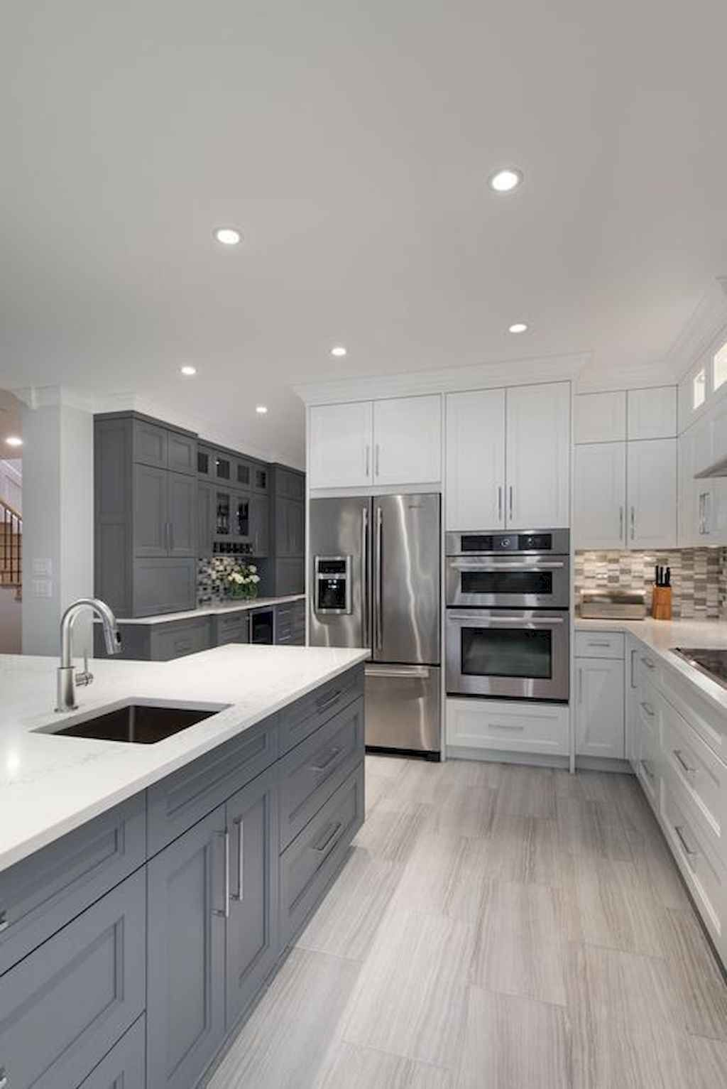 24 Gorgeous Gray Kitchen Cabinet Makeover Design Ideas - Decoradeas ... pertaining to Elevate Your Kitchen Experience with Sophisticated Grey and White Combinations