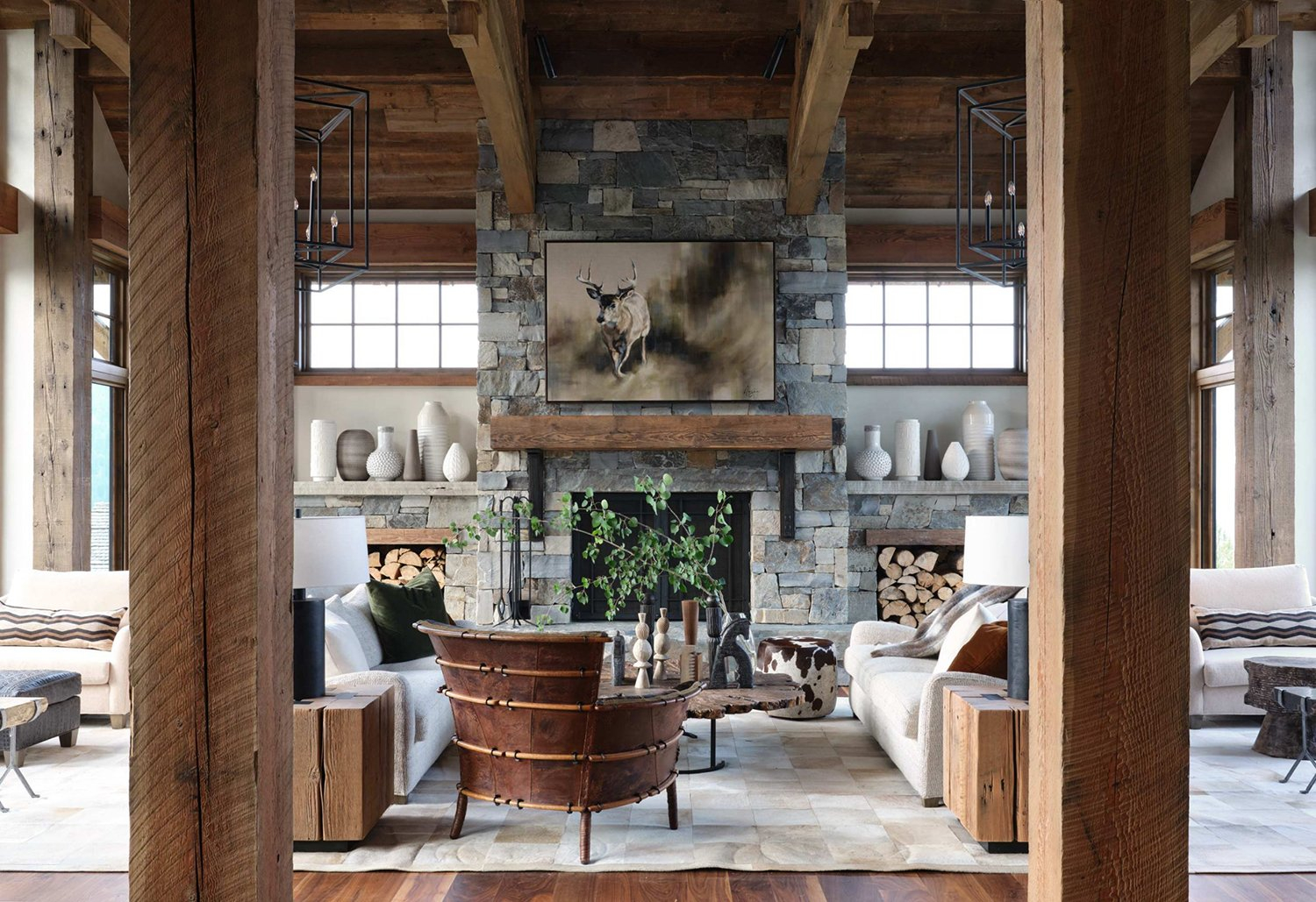 24 Rustic Design Ideas For Every Room In The Home regarding Transforming Your Log Home Living Space into a Rustic Retreat