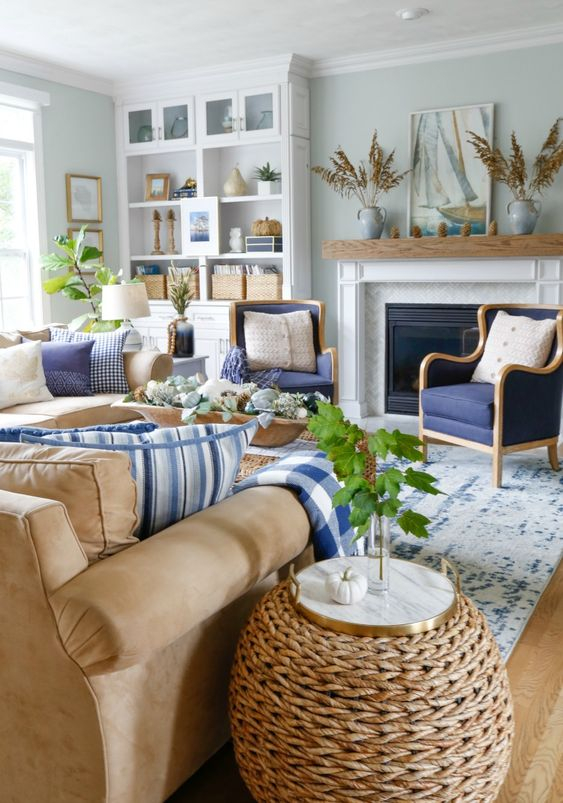 25 Coastal And Beach Living Room Decor Ideas - Shelterness intended for Bringing the Outdoors In Brilliant Coastal Living Room Touches