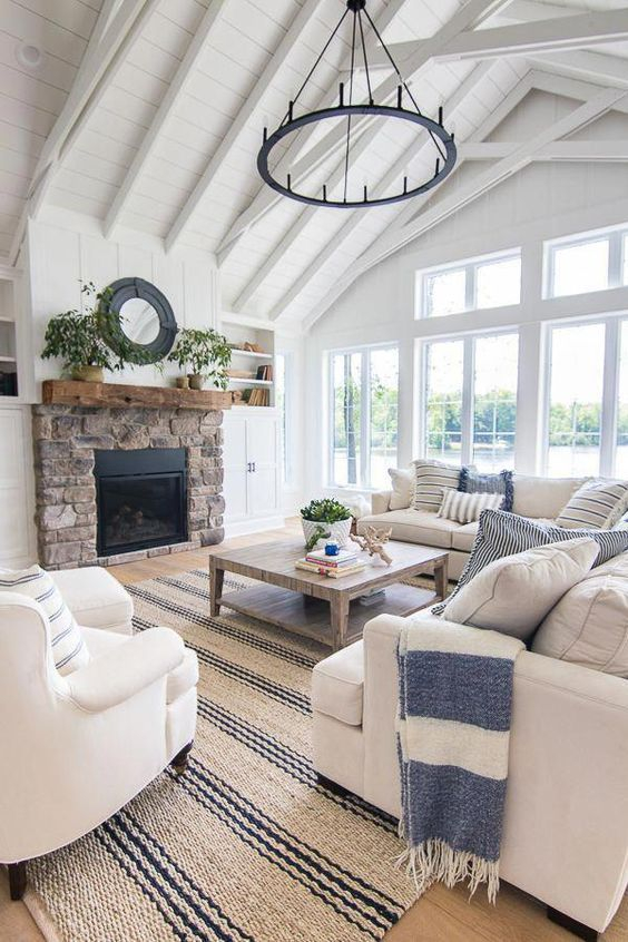 25 Coastal And Beach Living Room Decor Ideas - Shelterness with regard to Designing Your Dream Coastal Farmhouse Living Room