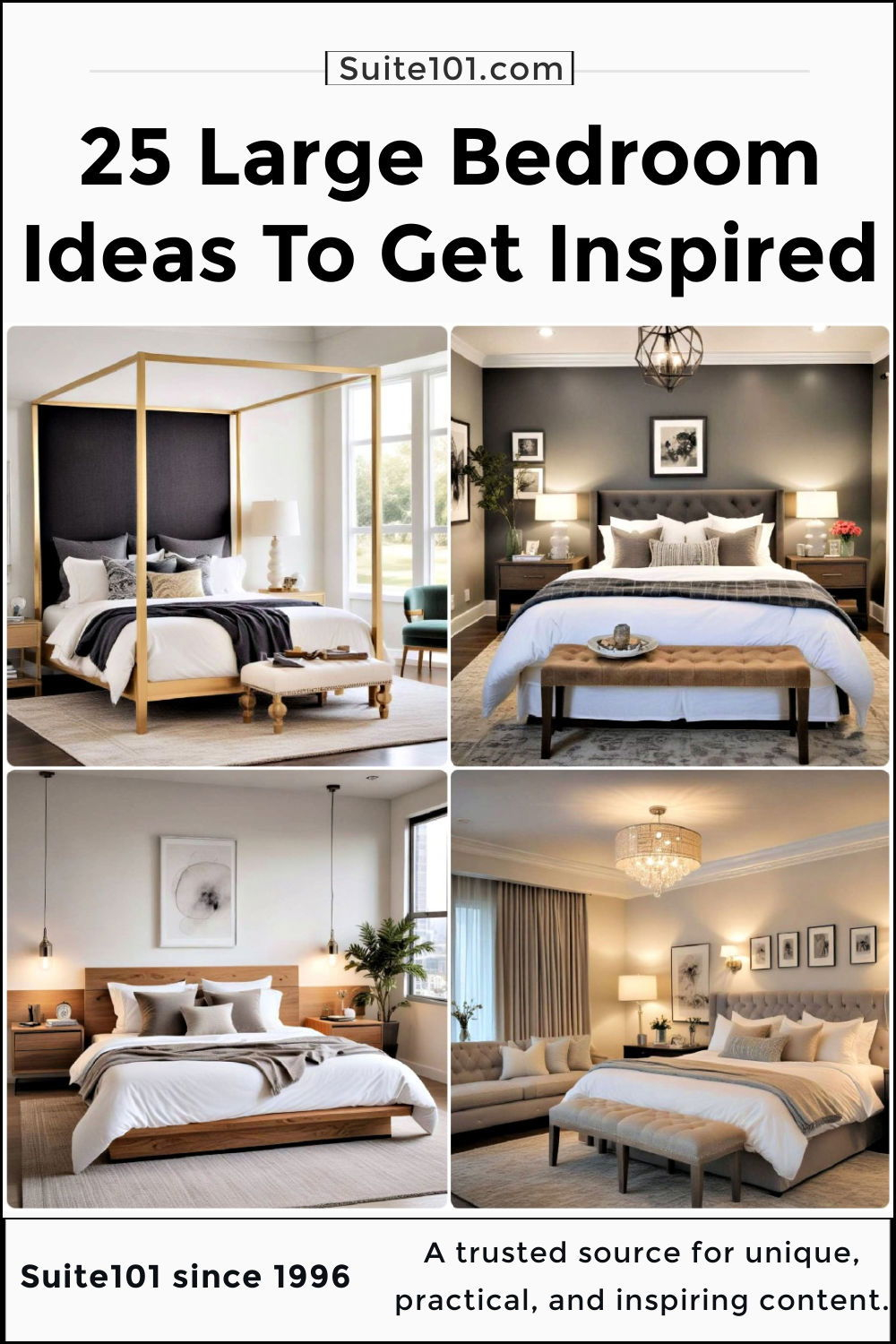25 Large Bedroom Ideas To Transform Your Master Suite throughout Creating a Cozy and Functional Large Master Bedroom
