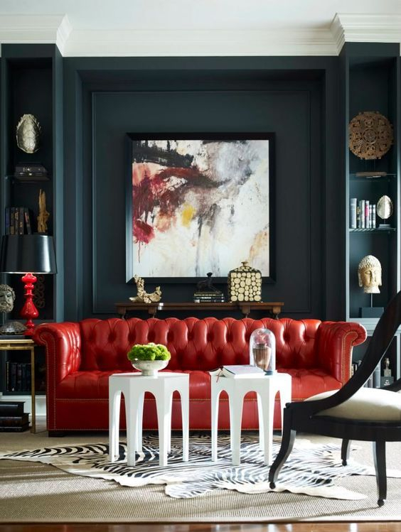 Making a Statement How to Style Your Red Leather Sofa for Maximum Impact