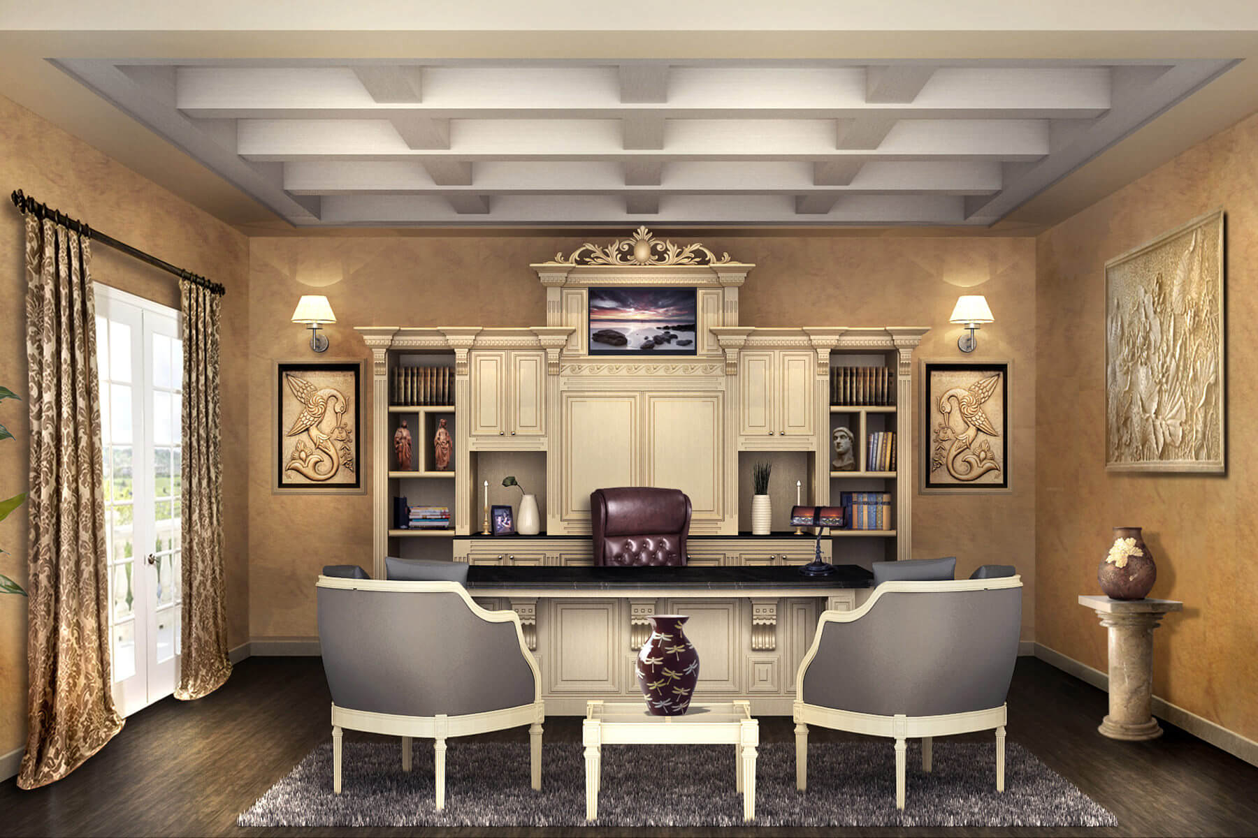 26 Home Office Designs (Desks &amp;Amp; Shelving) By Closet Factory for The Art of Ergonomics Essential Home Office Design Principles