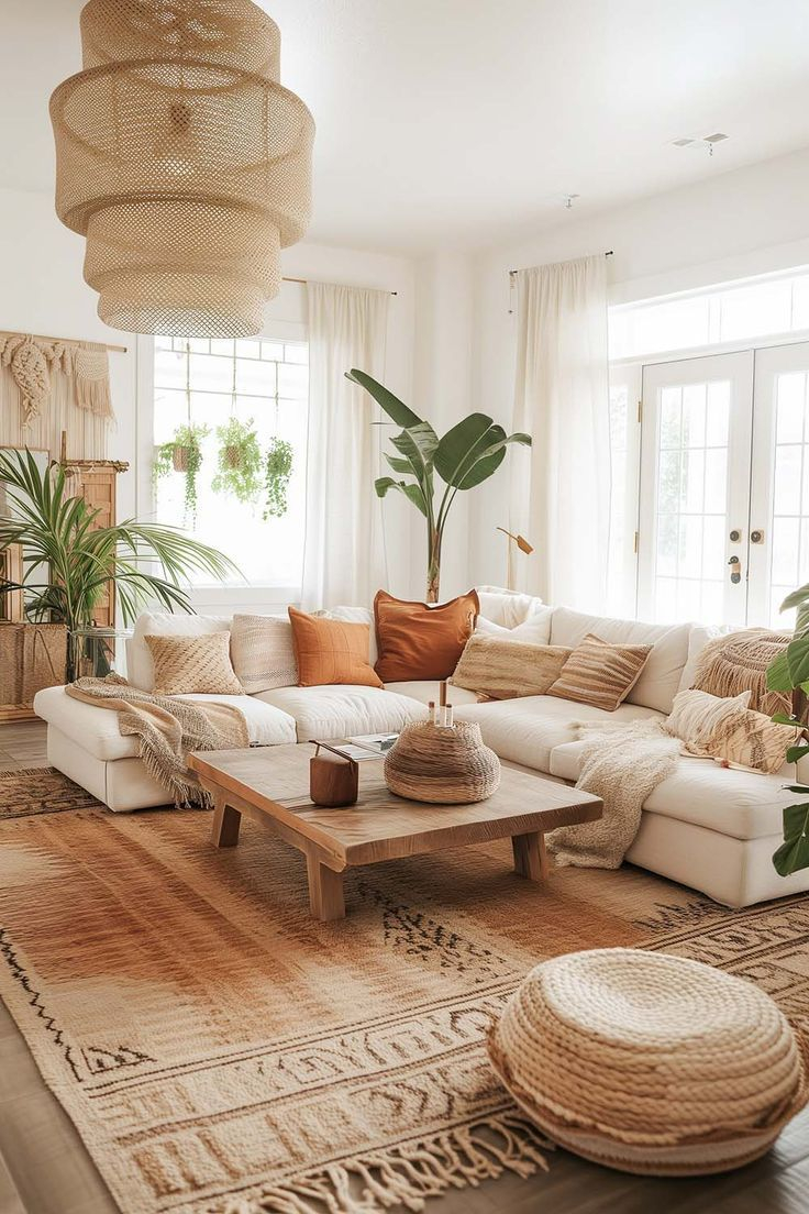 27+ Boho Living Room Decor Ideas For A Cozy Home intended for Bringing Global Wanderlust into Your Home with Boho Decor