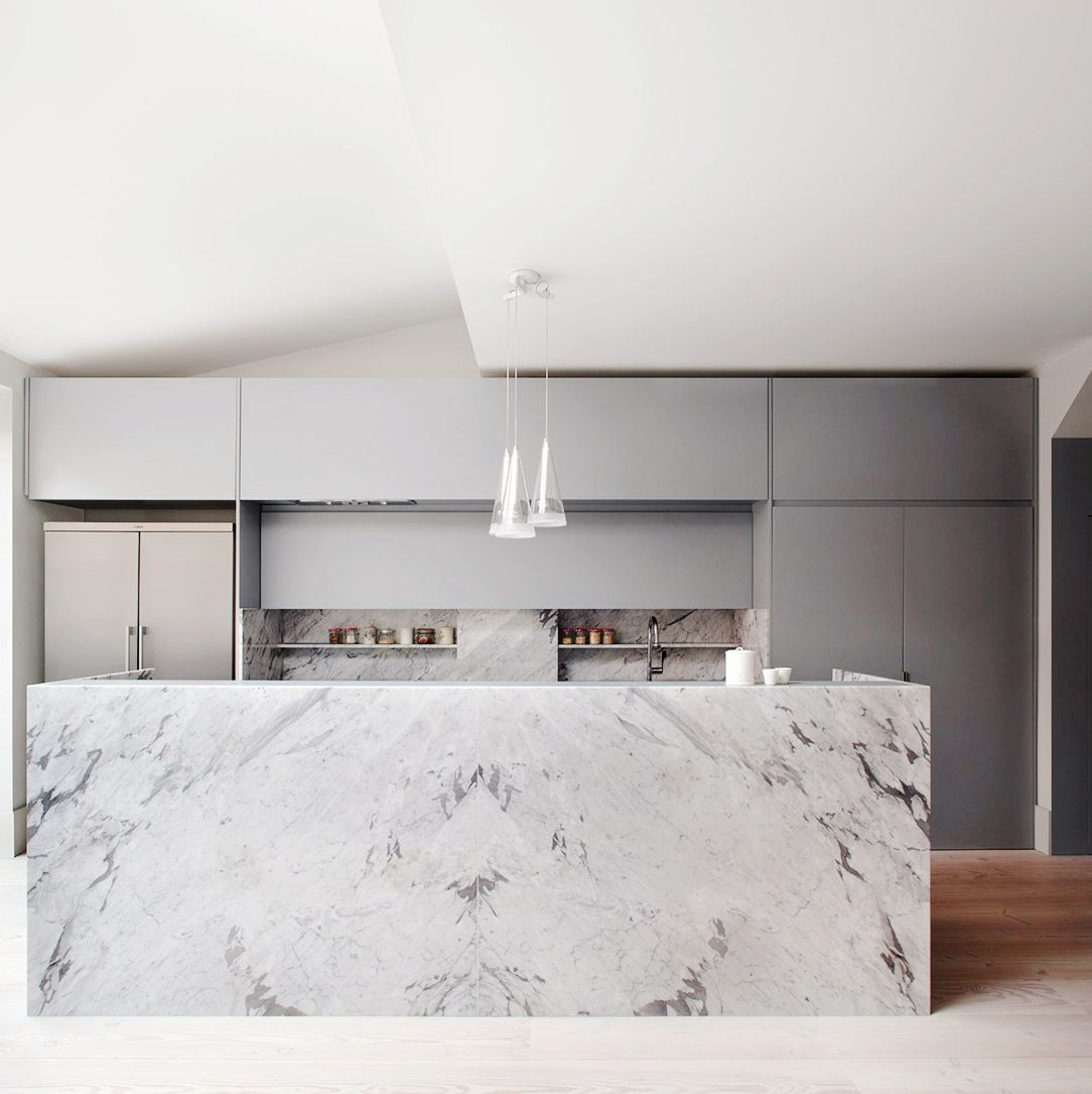 30 Of The Most Stunning Modern Marble Kitchens | Modern Kitchen ... in