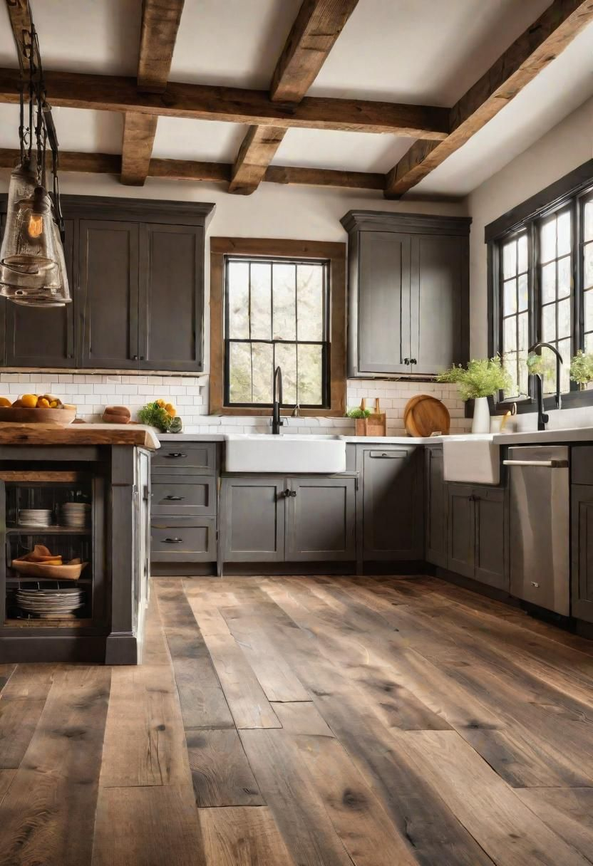 33 Modern Farmhouse Kitchen Ideas Blending Rustic Charm With ... pertaining to The Art of Blending Rustic Charm with Modern Comfort