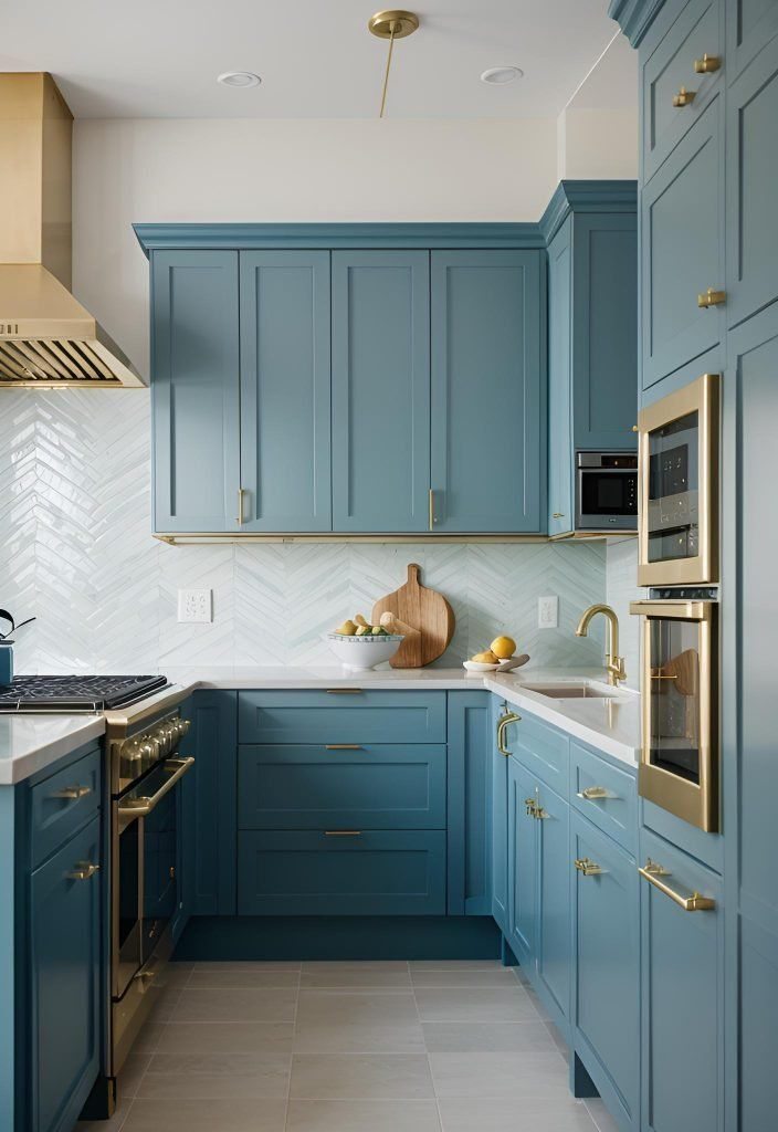 39 Trendy Blue Kitchen Cabinet Ideas: With Cool, Sophisticated Vibes In ... throughout Transforming Spaces with Thoughtful Blue Kitchen Cabinet Selections