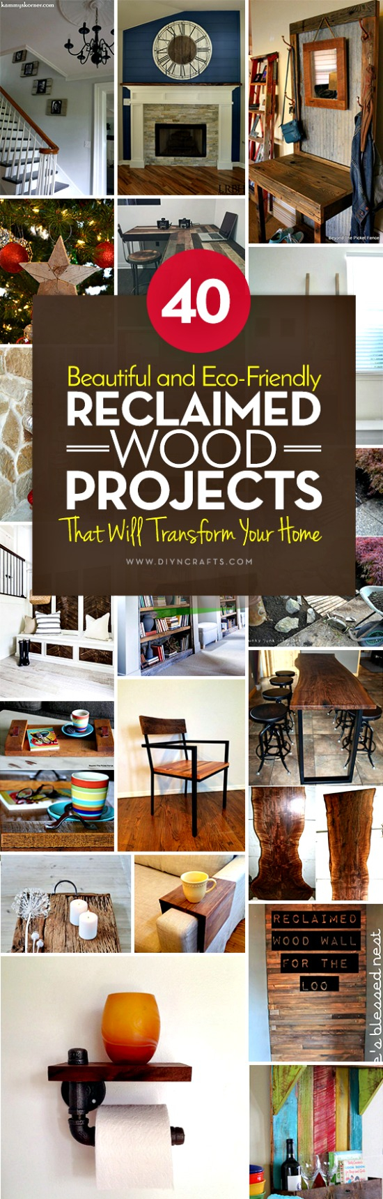 40 Beautiful And Eco-Friendly Reclaimed Wood Projects That Will ... pertaining to